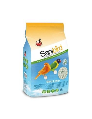 Arena sin polvo para jaulas de aves SANIBIRD bolsa de 5 litros